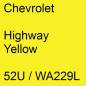 Preview: Chevrolet, Highway Yellow, 52U / WA229L.